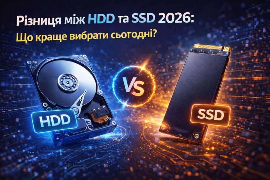 Різниця між HDD та SSD — порівняння жорсткого диска і твердотільного накопичувача