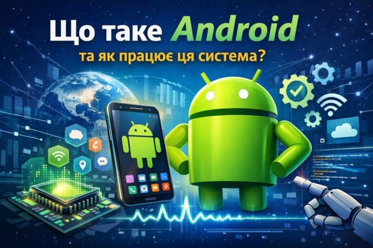 Що таке Android — ілюстрація операційної системи Android на смартфоні та принцип її роботи